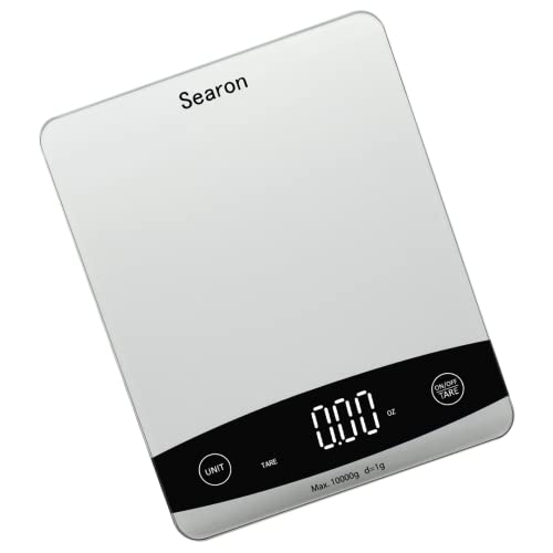 Digital Food Kitchen Scale with Tempered Glass Panel